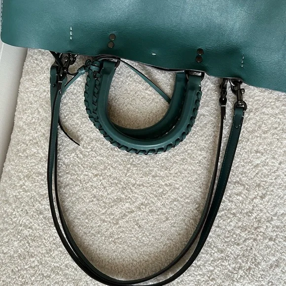 Coach Green Leather Tote Bag - Picture 6 of 7